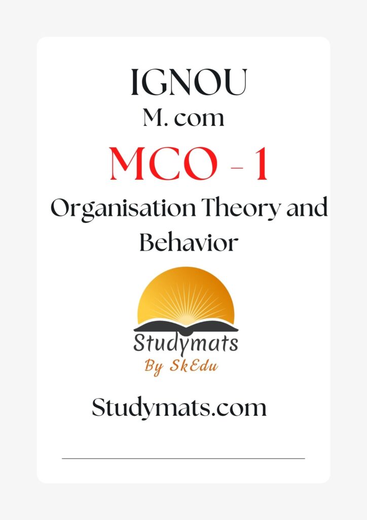 MCO 01 IGNOU Solved Assignments PDF Download 2021-22