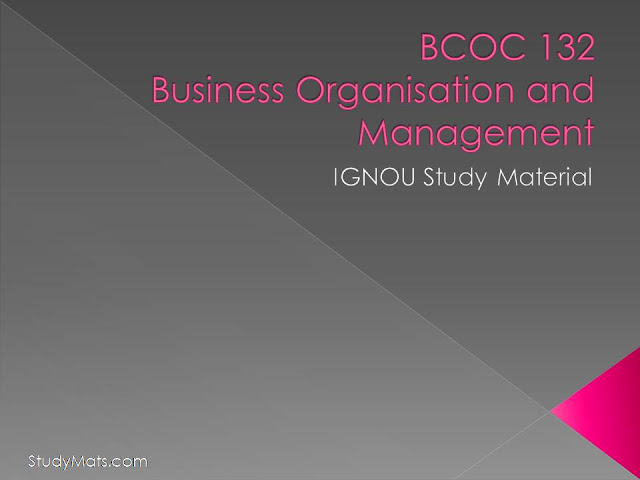 BCOC 132 Download Study Material PDF for free