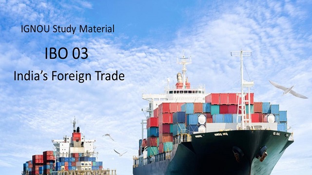Study Material for IBO 3 India’s Foreign Trade