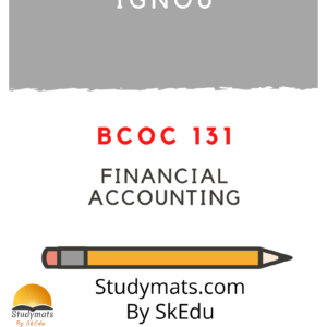 BCOC-131-Financial Accounting
