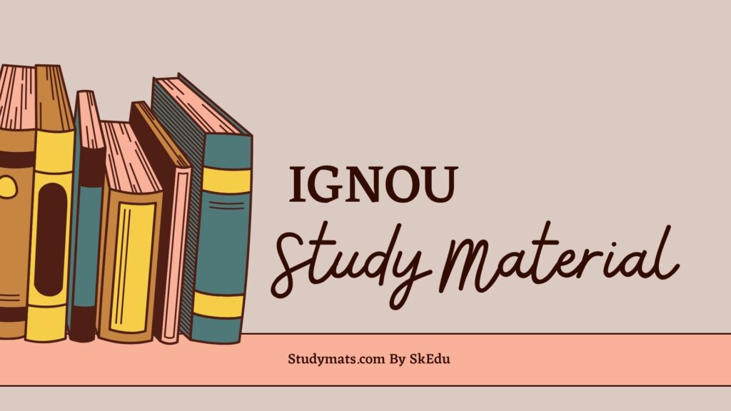IGNOU Study Materials free Download pdf